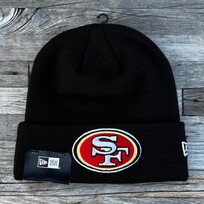New Era 49ers New Era Black Team Cuffed Knit
