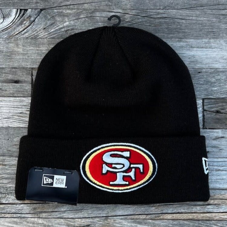 New Era 49ers New Era Black Team Cuffed Knit