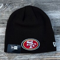 New Era 49ers New Era Black Cuffless Beanie Knit