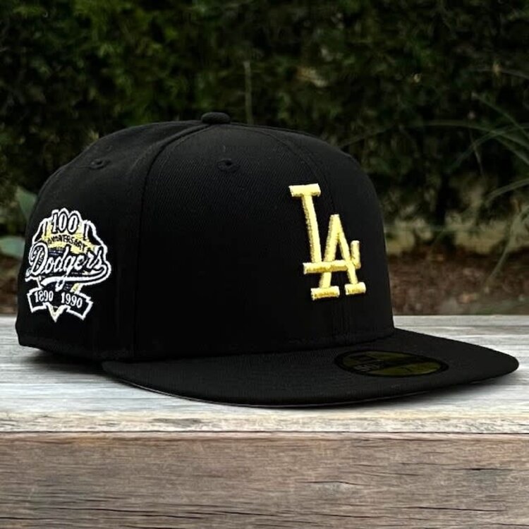 New Era LA Dodgers Black Metallic Gold 100th