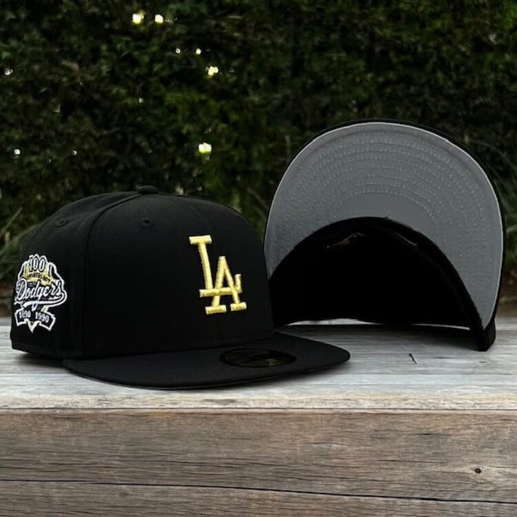 New Era LA Dodgers Black Metallic Gold 100th