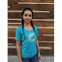 47 Brand Dolphins W '47 Lux Sequins Runback Scoop