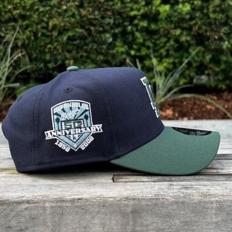 New Era LA Dodgers Navy/Green 50th Anniversary 940 A-Frame