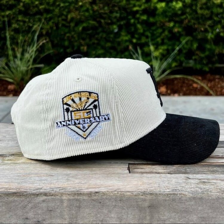 New Era LA Dodgers Corduroy Ivory/Black 50th Anniversary 940 A-Frame