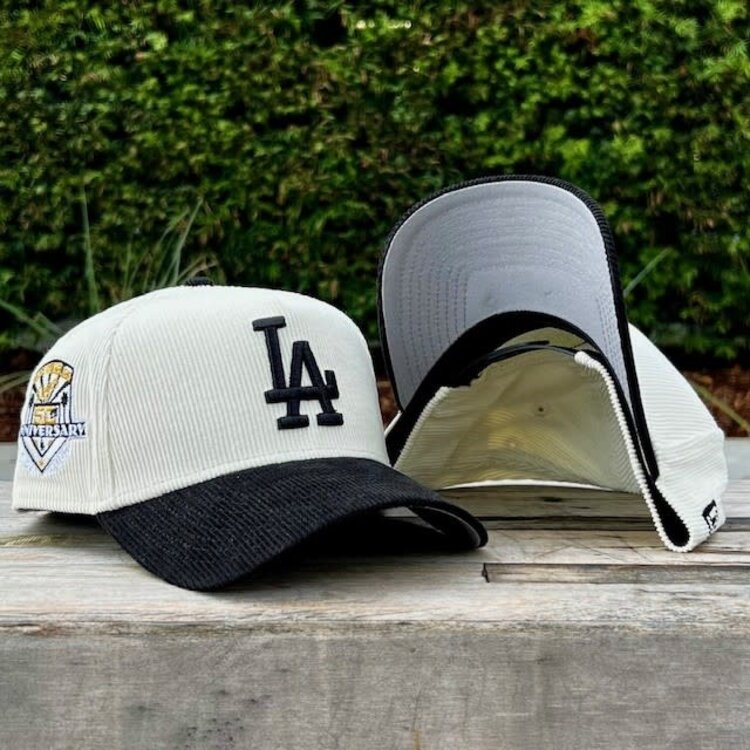 New Era LA Dodgers Corduroy Ivory/Black 50th Anniversary 940 A-Frame
