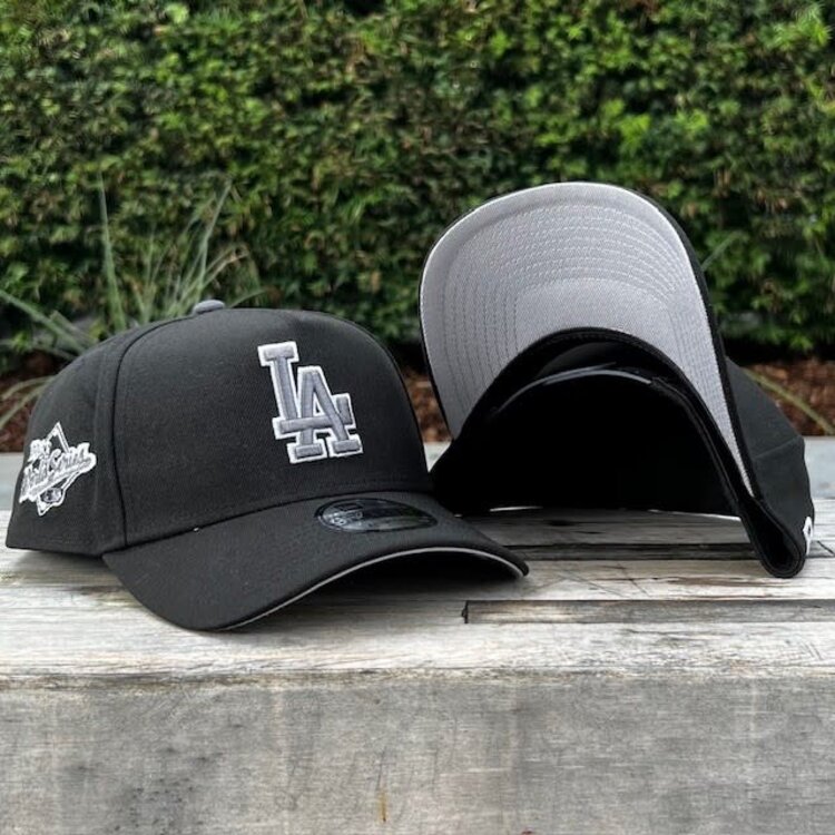 New Era LA Dodgers Black Gray-White Outline 1988 World Series 940 A-Frame