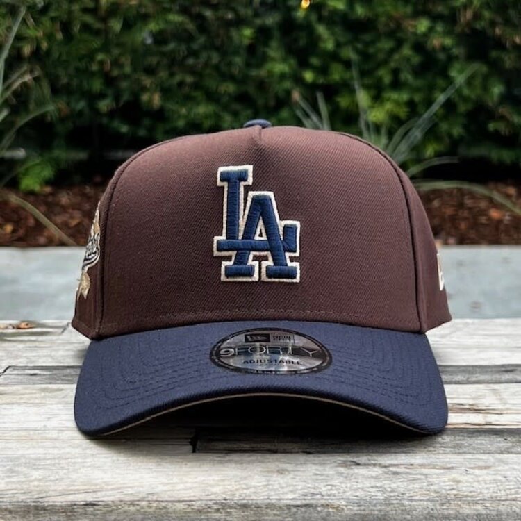 New Era LA Dodgers Dark Brown/Navy Outline 100th Anniversary 940 A-Frame