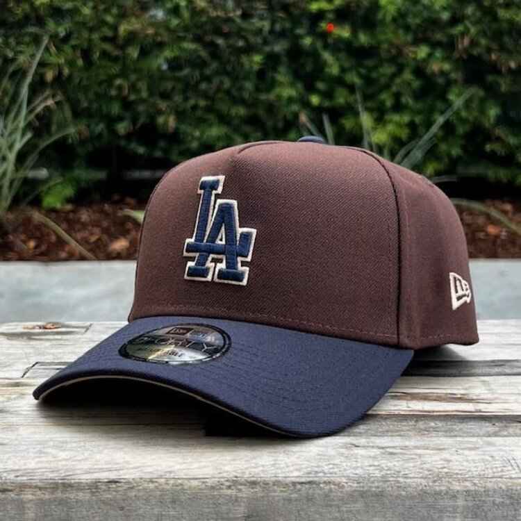 New Era LA Dodgers Dark Brown/Navy Outline 100th Anniversary 940 A-Frame