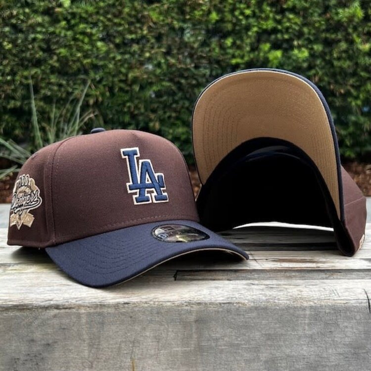 New Era LA Dodgers Dark Brown/Navy Outline 100th Anniversary 940 A-Frame