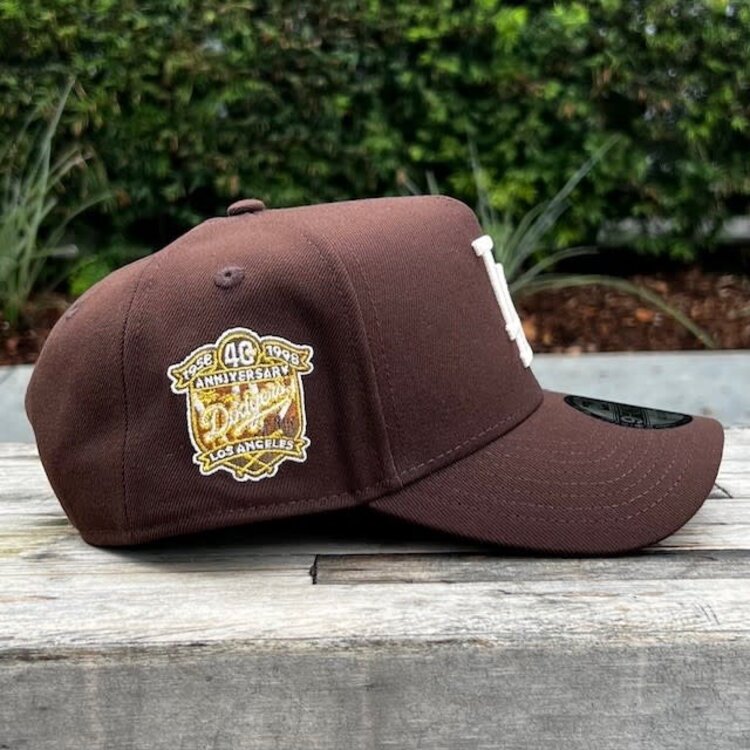 New Era LA Dodgers Dark Brown Ivory 40th Anniversary 940 A-Frame