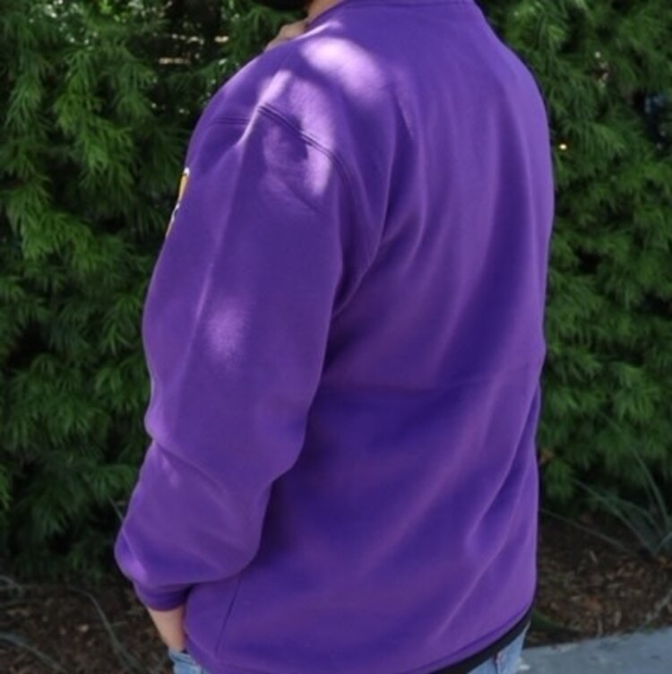 Mitchell and Ness LA Lakers Mitchell & Ness Fashion Fleece Crew Sweater Purple