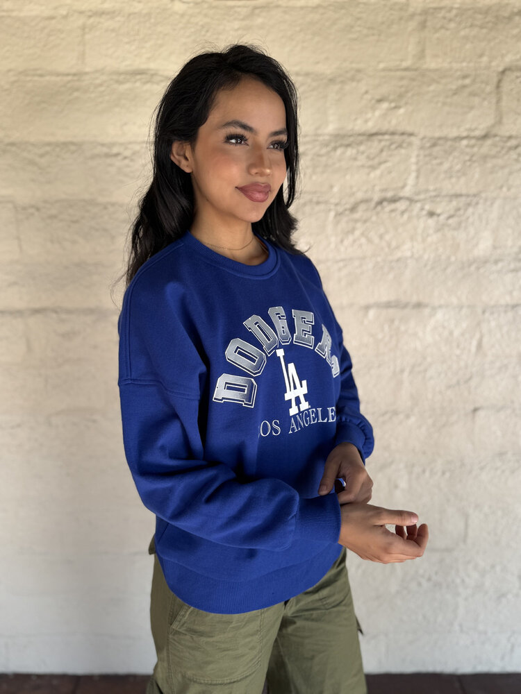 G-III LA Dodgers Women's GIII Feud Crew Sweater
