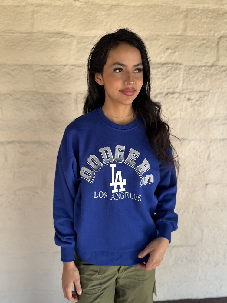 G-III LA Dodgers Women's GIII Feud Crew Sweater