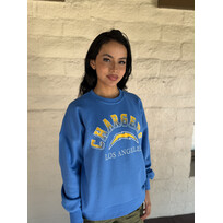 G-III LA Chargers Women's GIII Feud Crew Sweater