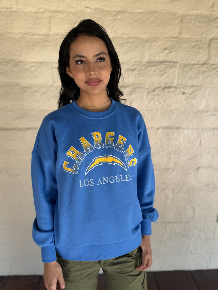 G-III LA Chargers Women's GIII Feud Crew Sweater