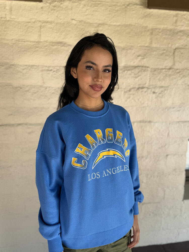 G-III LA Chargers Women's GIII Feud Crew Sweater