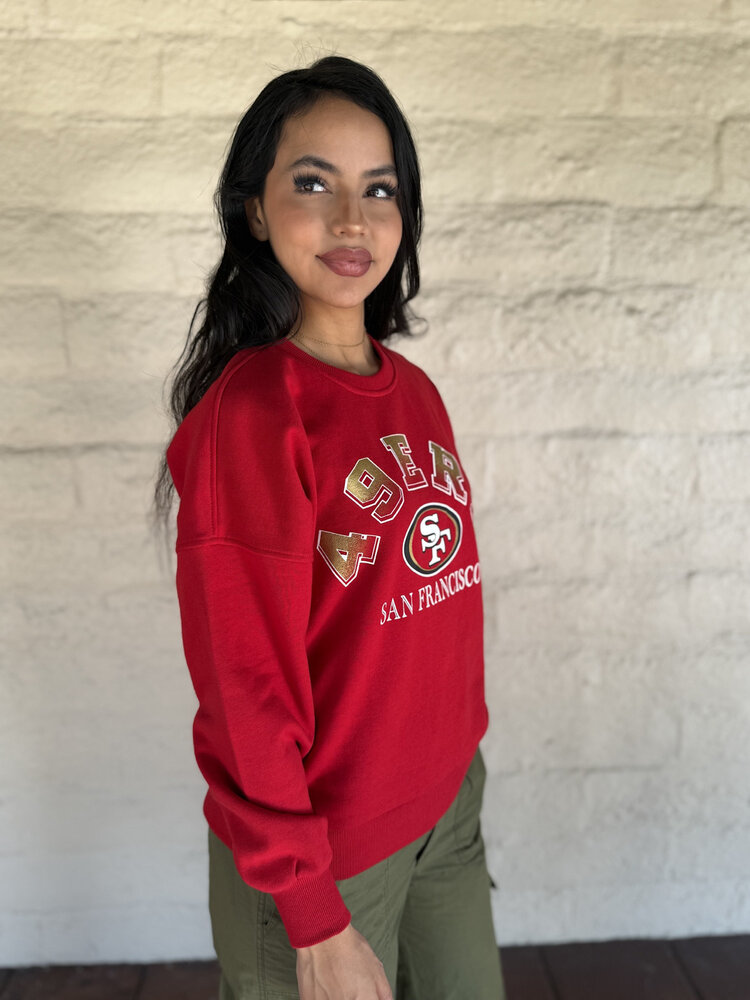 G-III San Francisco 49ers Women's GIII Feud Crew Sweater
