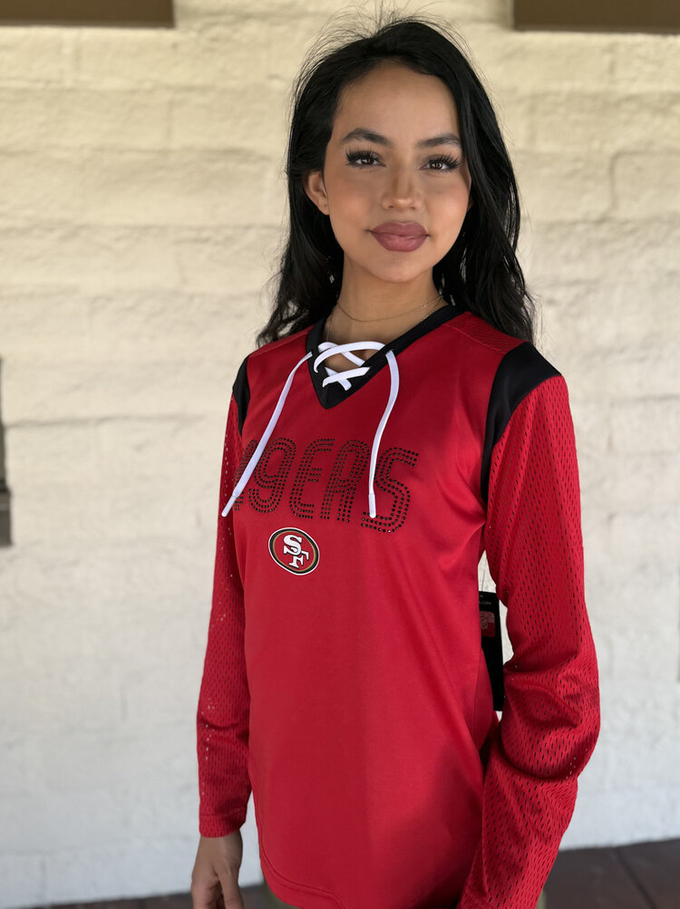 G-III SF 49ers Women's G-III Icing Long Sleeve Mesh Top