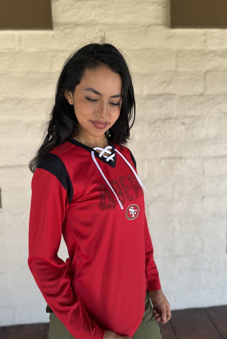 G-III SF 49ers Women's G-III Icing Long Sleeve Mesh Top