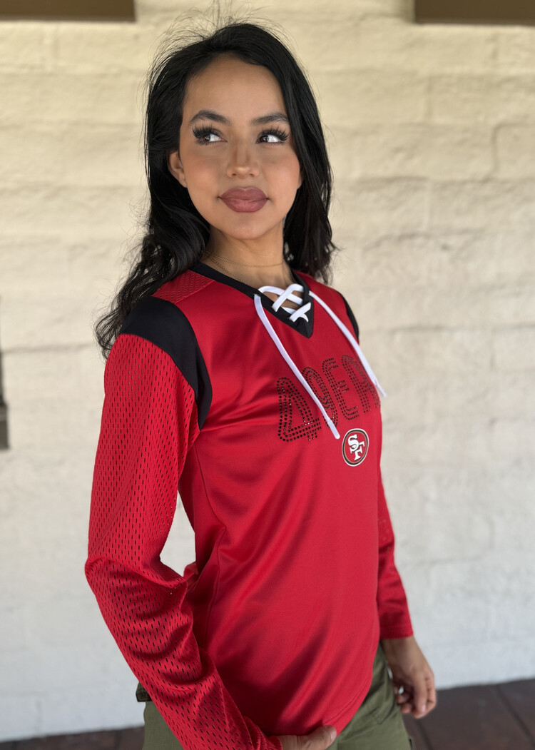 G-III SF 49ers Women's G-III Icing Long Sleeve Mesh Top