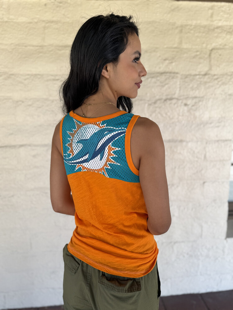 G-III NFL Miami Dolphins W GIII Drop Back Tank