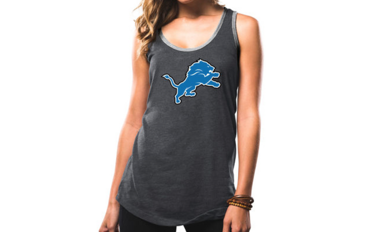 Majestic Lions W Tank Tested Charcoal