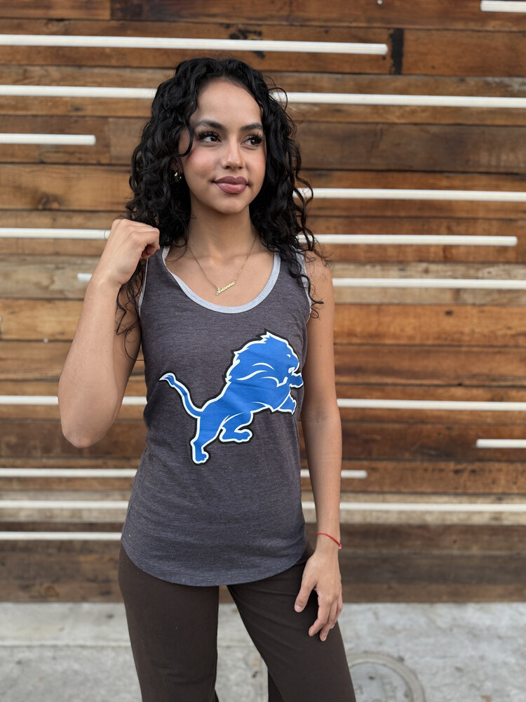 Majestic Lions W Tank Tested Charcoal