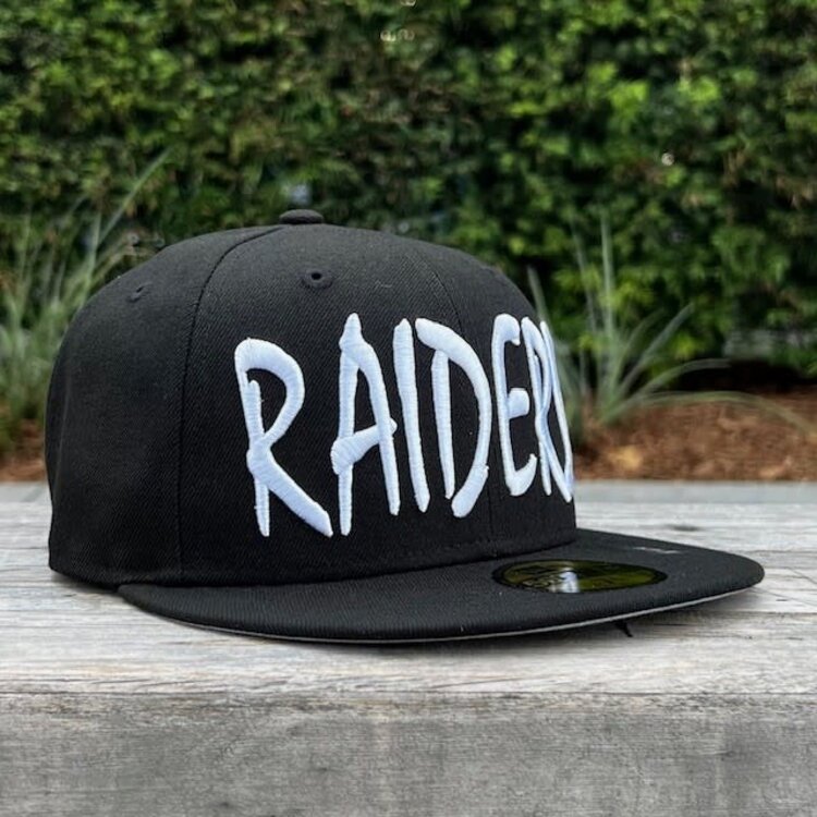 New Era Raiders Black White Sketch Gray UV