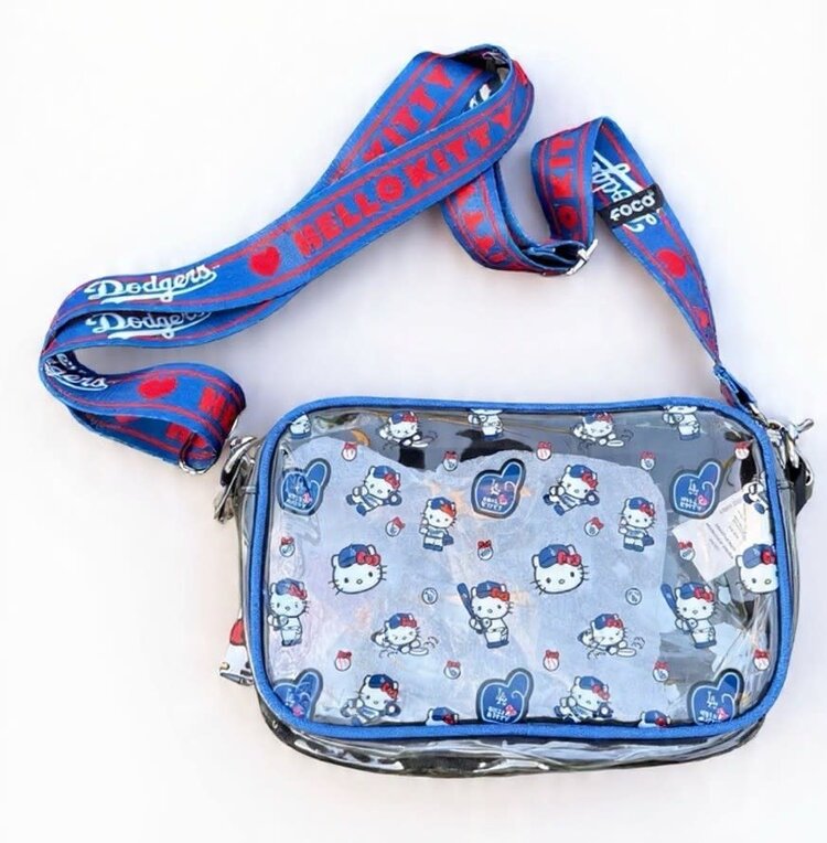 Forever Collectibles LA Dodgers x Hello Kitty Small Clear Bag