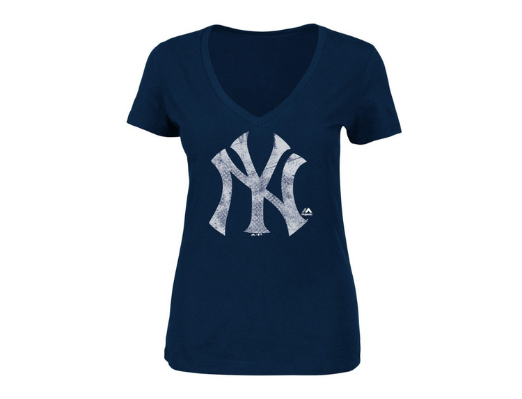 Majestic Yankees W V-Neck Keep Advancing