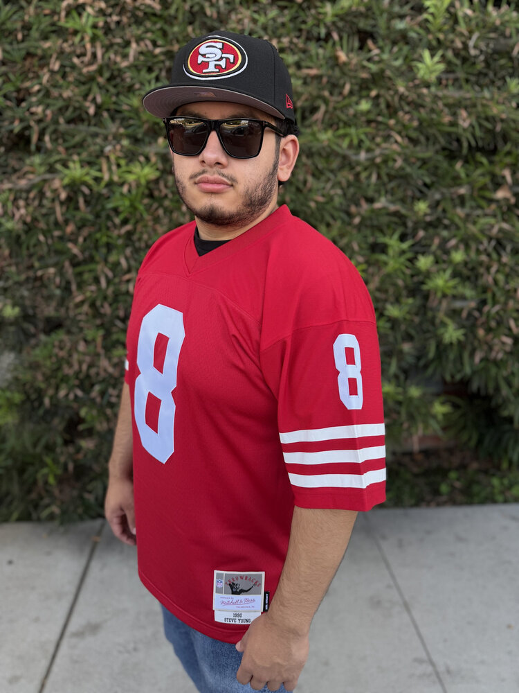 Mitchell and Ness SF 49ers Men's Mitchell & Ness 1990 Steve Young #8 Jersey Red