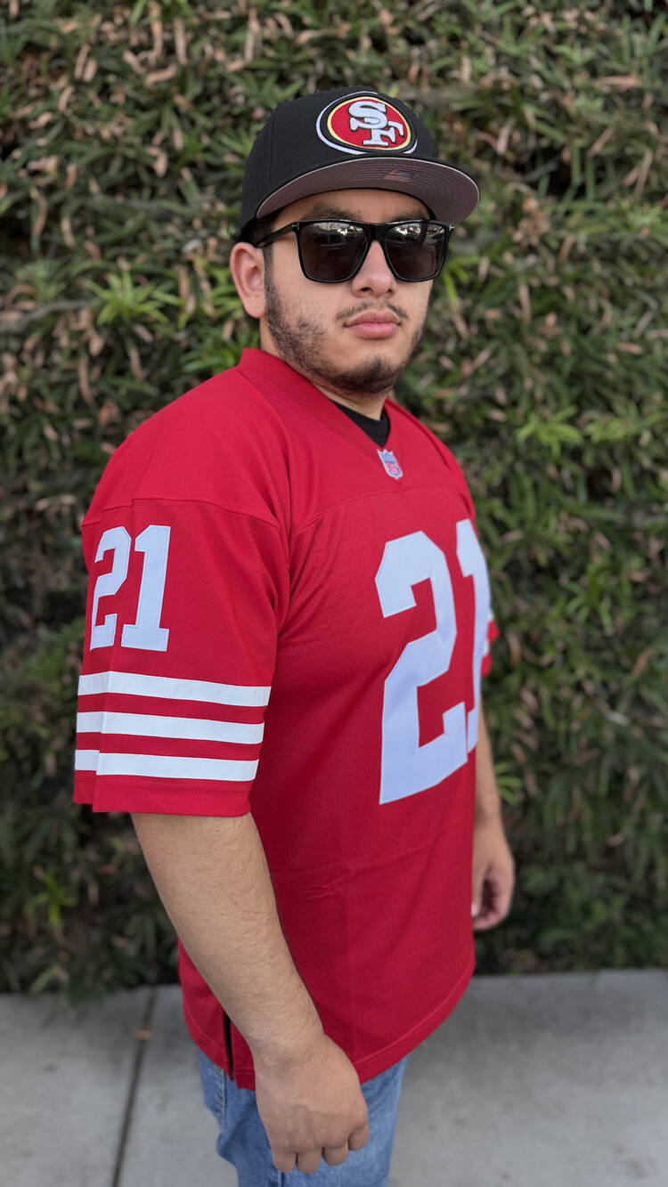 Mitchell and Ness NFL 49ers Men's Mitchell & Ness 1994 Deion Sanders #21 Jersey Red