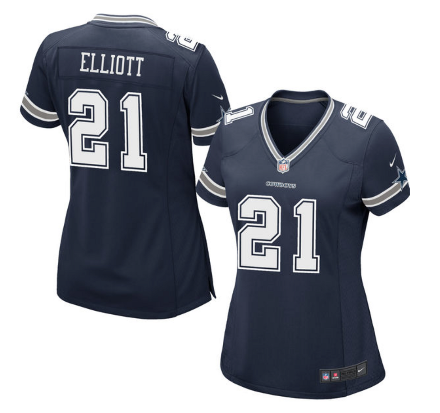 Dallas Cowboys Women's Nike Ezekiel Elliott #21 Game Jersey Navy