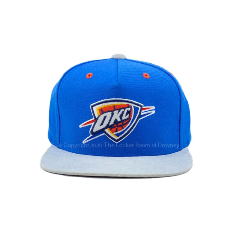 Mitchell and Ness NBA Oklahoma City Thunder M&N Gray Cord Visor Strapback Blue/Gray OSFA