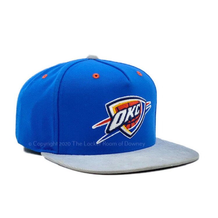 Mitchell and Ness NBA Oklahoma City Thunder M&N Gray Cord Visor Strapback Blue/Gray OSFA