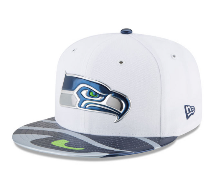 New Era NFL Seattle Seahawks 2017 Draft On Stage 5950 White