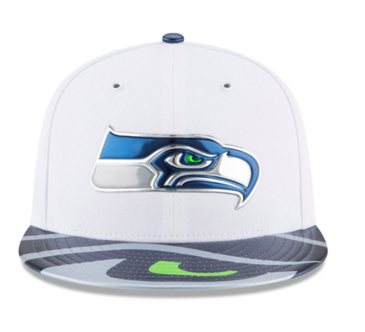 New Era NFL Seattle Seahawks 2017 Draft On Stage 5950 White
