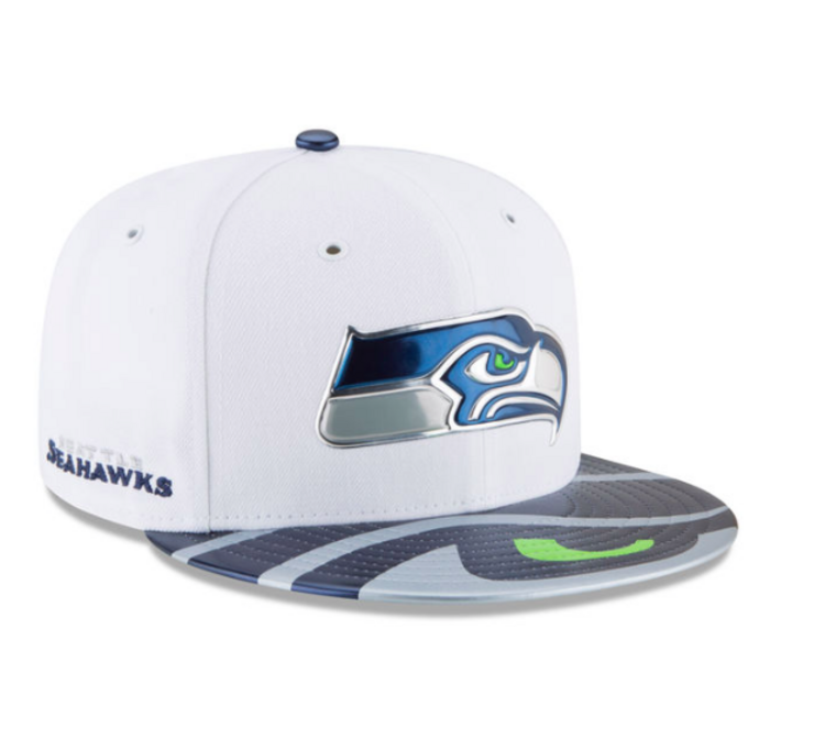 New Era NFL Seattle Seahawks 2017 Draft On Stage 5950 White