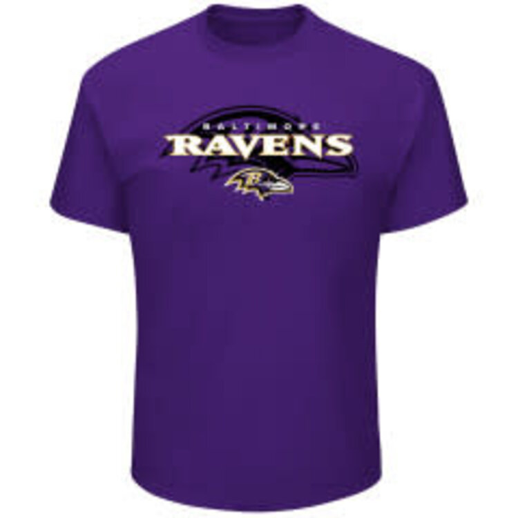 Majestic Ravens M Pick Six Tee Purple