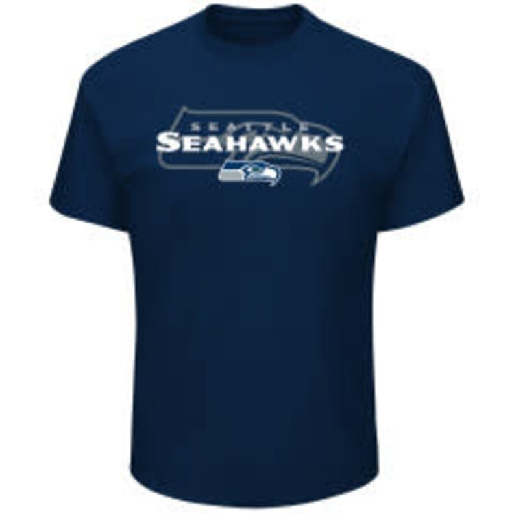 Majestic Seahawks M Pick Six Tee Navy
