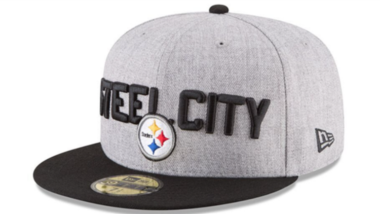 New Era Steelers 18 Draft Hthr Gray/Black