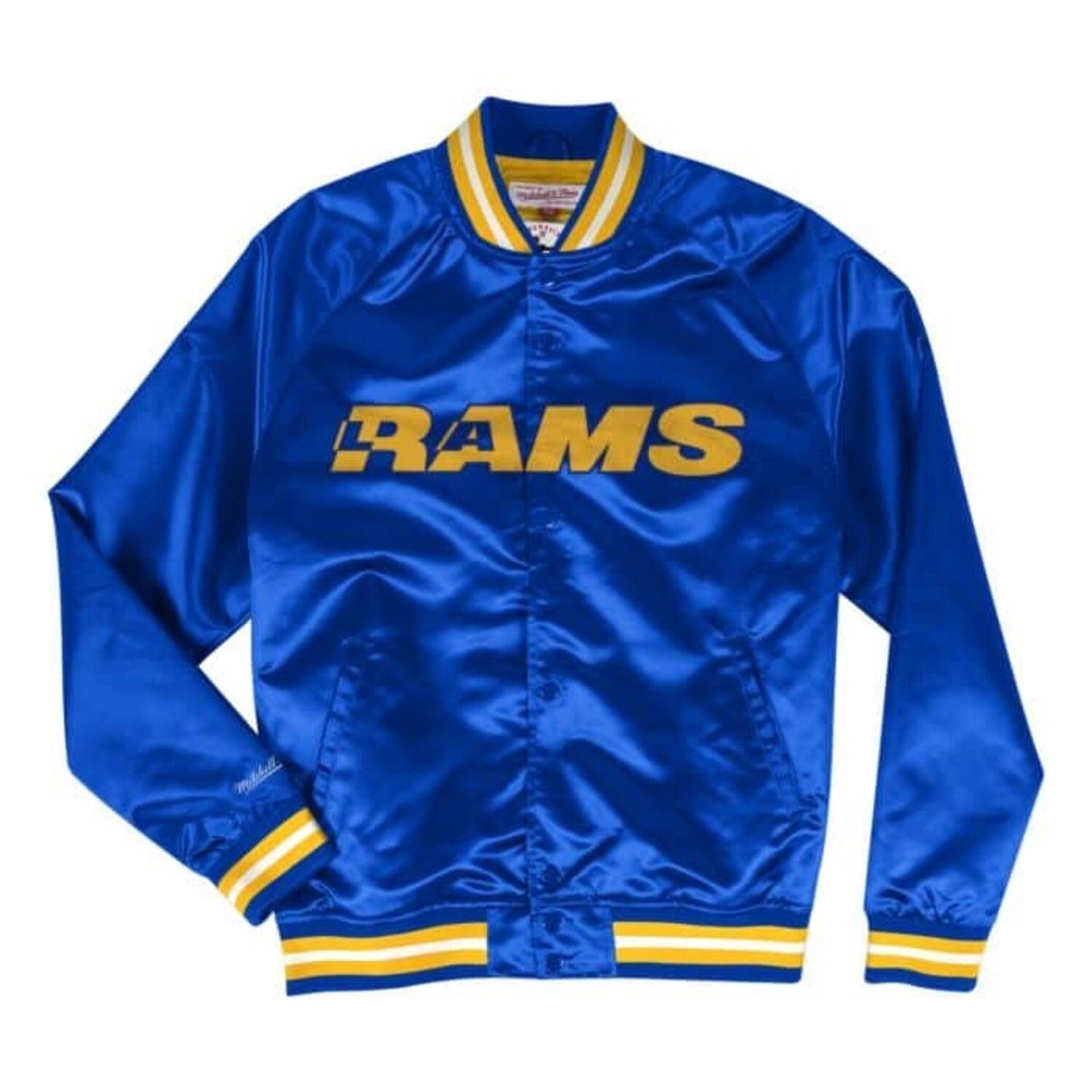 LA Rams M&N Lightweight Satin Jacket Royal - The Locker Room of Downey