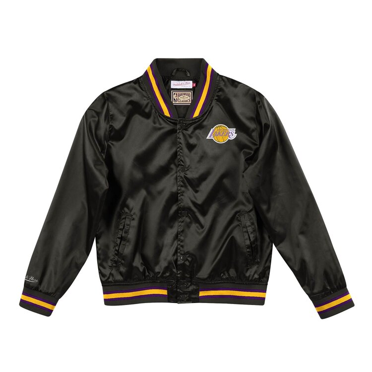 Mitchell and Ness Lakers Women's M&N Satin Jacket Black