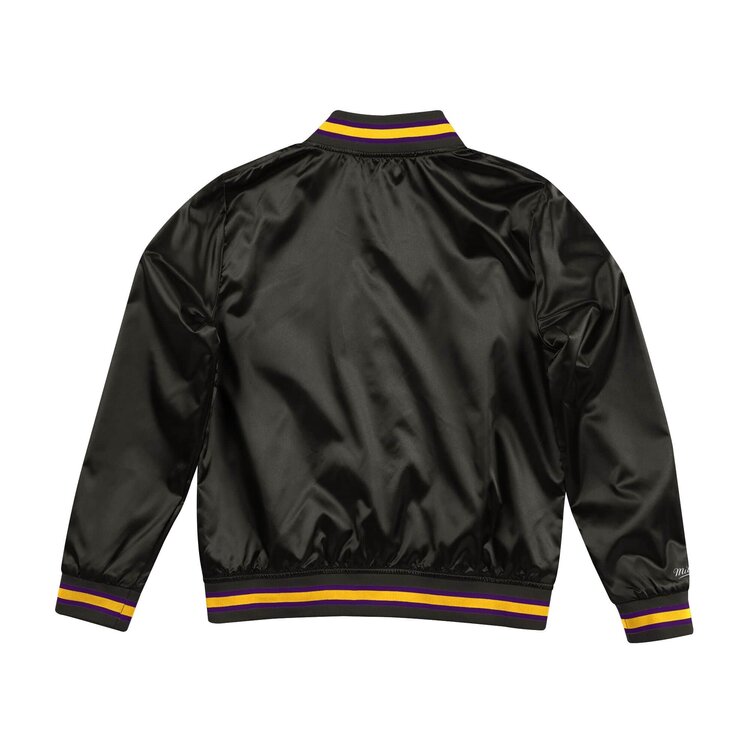 Mitchell and Ness Lakers Women's M&N Satin Jacket Black