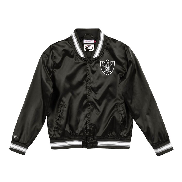 Mitchell and Ness Las Vegas Raiders W Mitchell & Ness Lightweight Satin Jacket Black