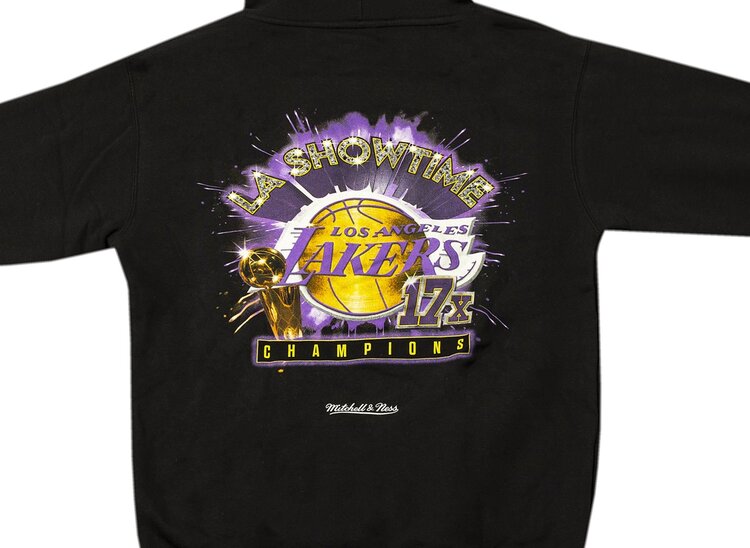 Mitchell and Ness LA Lakers Mitchell & Ness Showtime 17X Hoodie Black