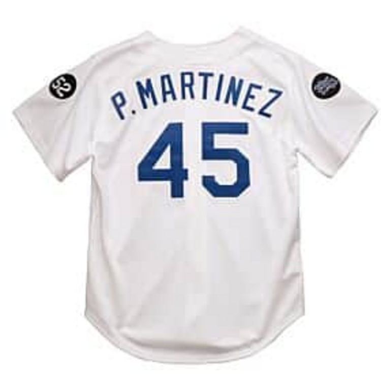 Mitchell and Ness LA Dodgers Men's Mitchell & Ness Authentic 1993 Pedro Martinez #45 Jersey White