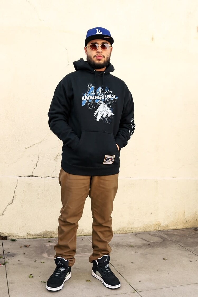 Mitchell and Ness LA Dodgers Men's M&N Hyper Hoops Hoodie