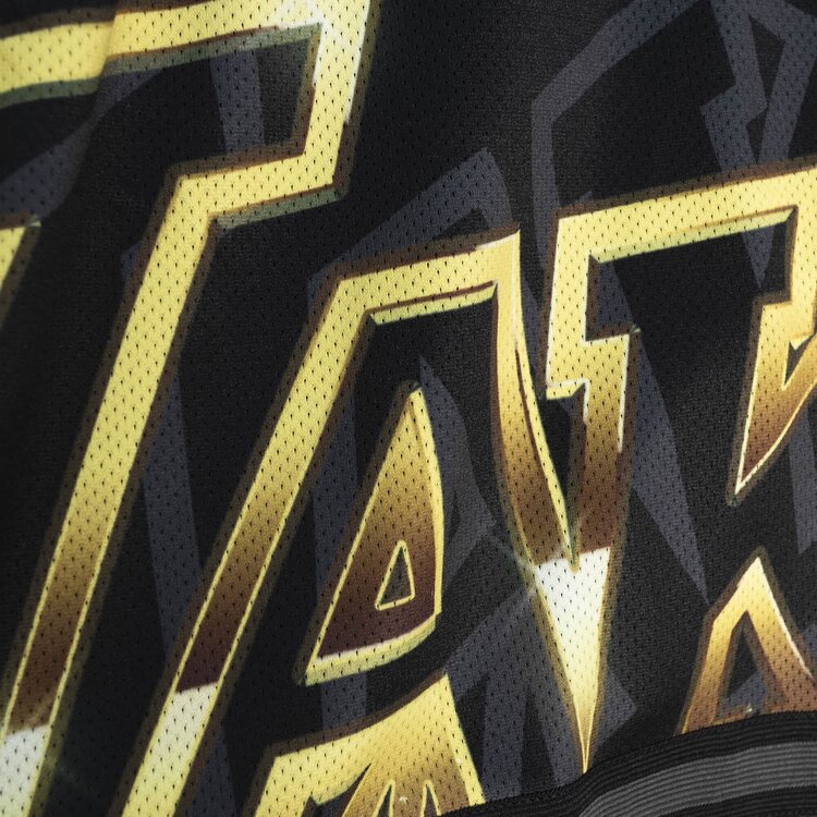 Mitchell and Ness LA Lakers M&N Men's Big Face 4.0 Black Gold Shorts