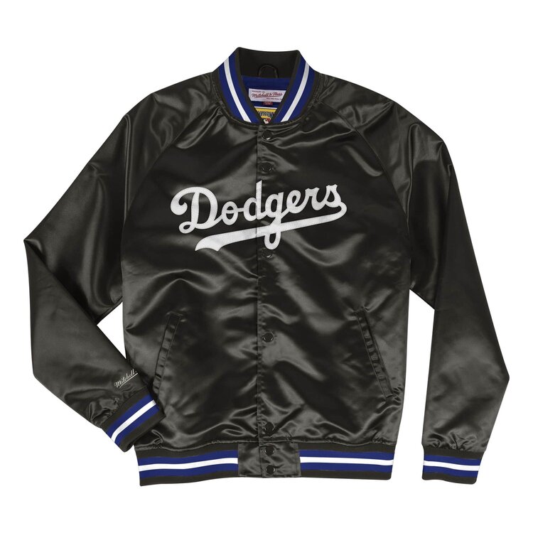 Mitchell and Ness LA Dodgers M&N Lightweight Satin Jacket Black